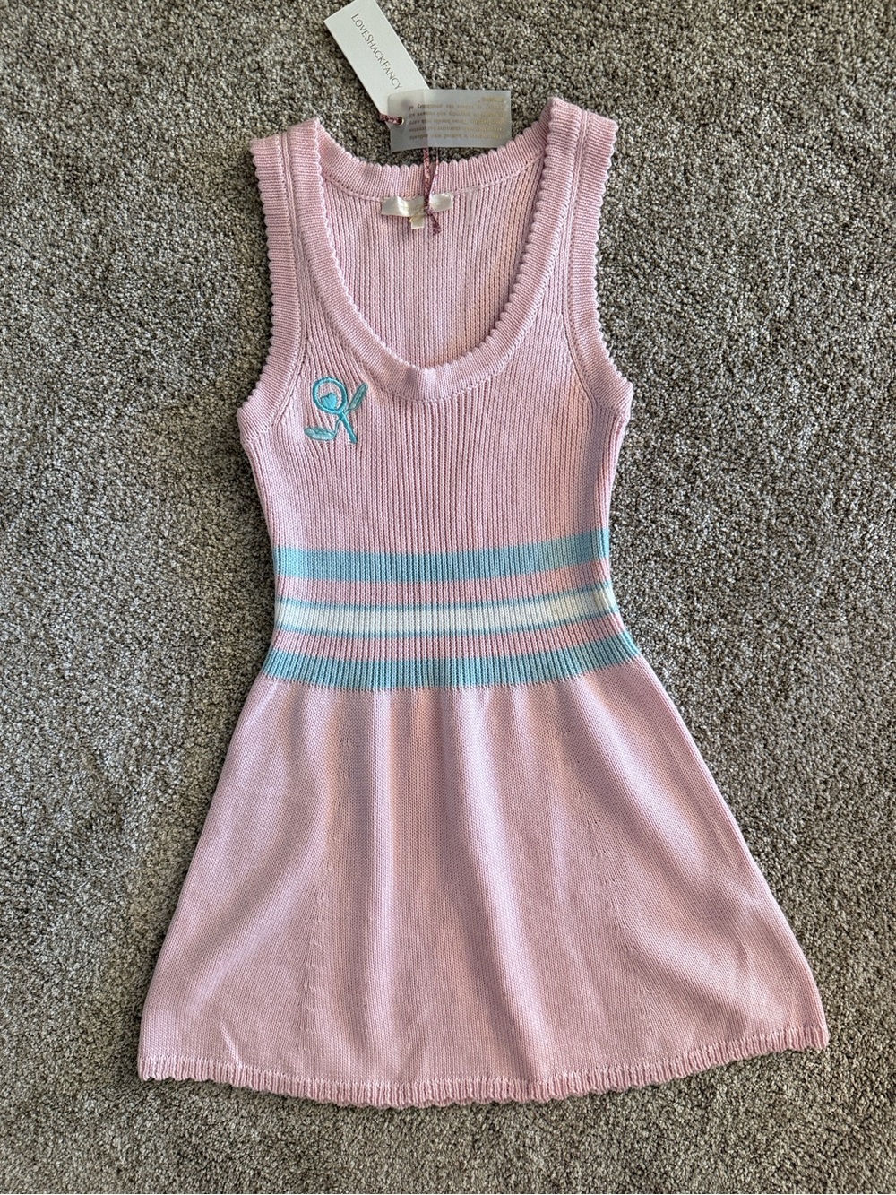 LoveShackFancy Indiana Knit Mini Dress, Small, NWT